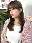 新社会人艶髪ミディアムレイヤー顔まわりカット似合わせカット