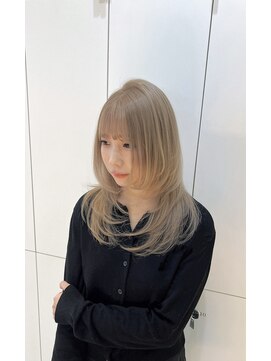 イヴ 原宿(I've) ハッシュカット×ミルクティーベージュ【原宿/I've】tomoyj