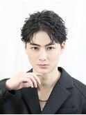 フェザーショートツーブロックメンズショート