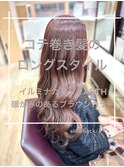 巻き髪ロングスタイル/暖かみのあるナチュラルブラウン