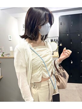 アトレ 福岡大名店(attrait) 大人透明感なグレージュボブスタイル