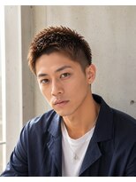 MEN's Baguz MEN'Sカット/ MEN'Sパーマ/ MEN'Sカラー フェードスパイキーショートツイストパーマ束感メンズ人気