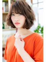 ENOAhair&spabyCOVERHAIR【ショート/白髪染め ぼかし/ヘッドスパ】【10/1開店(予定)】&nbsp;川口／ふんわり丸みボブ×大人可愛いウェーブパーマ