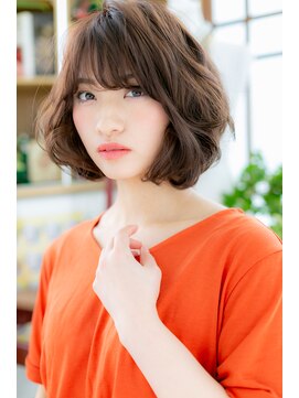 エノア バイ カバーヘア(ENOA by COVERHAIR) 川口/ふんわり丸みボブ×大人可愛いウェーブパーマ