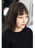 『NUDE COLOR』透け感たっつぷり外はねボブ