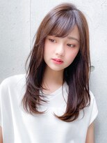 アグノス 青山(Agnos) 大人可愛い毛先パーマ♪厚めバングローライトデザインカラー☆