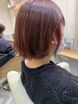 シー バイ ロンド 新宿(Sea by Lond)&nbsp;切りっぱなしボブのピンクベージュカラー