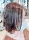 30代40代50代ワンレン大人ボブ×ミルクティーベージュ