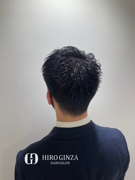 ヒロギンザプレミアムバーバースパ パレスホテル店(HIRO GINZA) ビジネスショート×スーツ