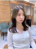 韓国ヘアワンホンヘアくびれヘア透明感カラー【大宮美容室】