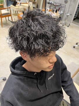 ガーデン オオタカノモリ(garden otakanomori) ツイストスパイラルパーマ/ツーブロック/メンズハイライト