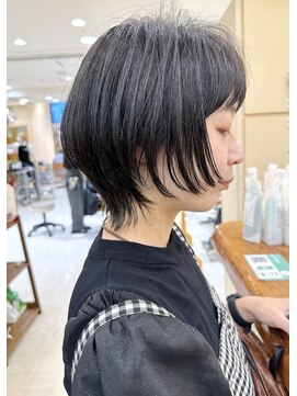 モリオ フロム ロンドン サッポロファクトリー店(morio FROM LONDON) 【morio札幌】札幌ショート　大人かわいい黒髪マッシュウルフ