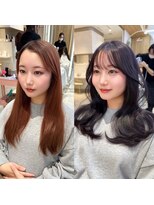 アフロートリノ(AFLOAT Leino)&nbsp;大人可愛いくびれヘア　レイヤーカット　シースルーバング#