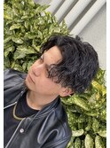 ツイストスパイラル/センターパート/メンズパーマ/大阪/茨木