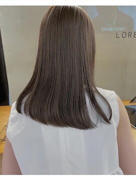 ローレンジウ(LOREN JU) 透明感髪質改善ベージュダブルカラーミルクティーグレージュ