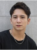 安掛styleツーブロック刈り上げショートアップバング