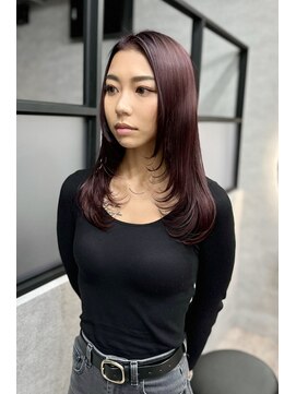 メゾンイロ(Maison I.R.O+) ブリーチなしダブルカラーレイヤーピンクブラウン