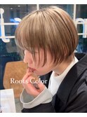 ○ベージュ×ルーツカラー