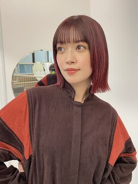 ハル 南平岸(HARU) パツっとボブ×ピンクカラー！担当ニキ