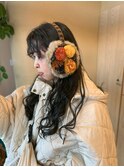 ロング×パーマ×ファッション