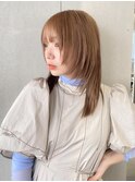 韓国風巻き/ラベンダーミルクティー/姫カットレイヤー/★67