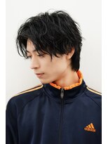ゼンコー アオヤマ(ZENKO Aoyama) メンズカット波巻きパーマツイスパシャドウフェザー刈り上げ