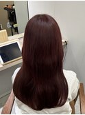 ブリーチなしチェリーレッド