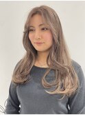ロングレイヤー×ミルクティーベージュ