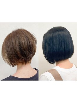 小顔×首が綺麗に見えるショートや切りっぱなし・くびれ・丸みショートが得意◎似合わせる繊細なカット♪