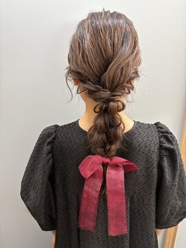 三つ編みヘアセット