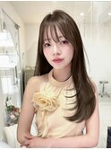 ▲レイヤーカット顔まわり前髪矯正グレージュharuhi