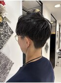 メンズツーブロックショート