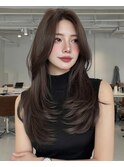 韓国風くびれレイヤーロング