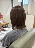 切りっぱなしボブ/ベージュカラー/四街道ニコ
