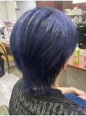 全体ブリーチオンカラー　ウルフスタイル