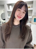 新子安/ハッシュカット/グレージュ/デザインカラー