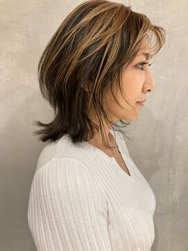 アイティー バイ アルバム 浦和店(IT by ALBUM) フェイスフレーミングレイヤー_マロンベージュ_ba312322