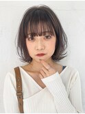 ルーズボブ_カーキグレージュマッシュショート_48028