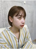 ぱつっと前髪_ナチュラルミニボブ_ショートカット