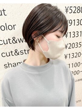 モリオ フロム ロンドン サッポロファクトリー店(morio FROM LONDON) 【morio札幌】札幌ショート　大人かわいい黒髪丸みショートボブ