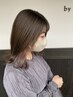 【Miyuki担当】透明感イルミナカラー+頭皮改善スパ10分+1Step髪質改善Tr¥8900