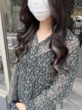 リエコー(RE'ECHO) プルエクステスモーキーグレーでインナーカラー