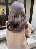 【松本咲花】ブリーチなしラベンダーグレージュ韓国ウェーブヘア