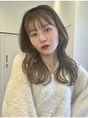 レイヤーカット×ミルクティーベージュ