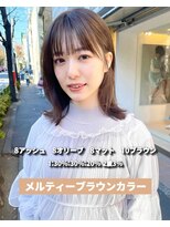 ノラ ヘアーサロン(NORA HAIR SALON)&nbsp;ナチュラル小顔前髪あり後れ毛サイドバング結べるボブくびれヘア