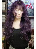 ゆるウェーブダークパープル