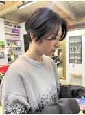 NUDEハンサムショート刈り上げショート黒髪コンパクトショート