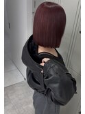 【透明感】ルージュピンクブラウン&【似合わせ】タッセルボブ