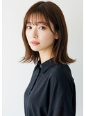 ＃磐田　アッシュブラウン切りっぱなしボブ