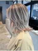 ミディアム顔周りレイヤー韓国ヘア美髪_ba551361